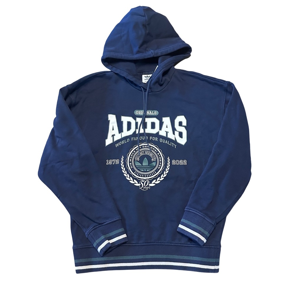 Adidas Originals 50 Years Anniversary Hoodie Navy Blue Collegiate Small